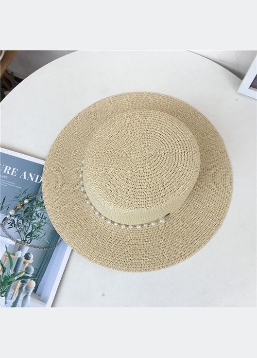 Жіночий літній капелюх канотьє з ланцюжком та перлинами CATALINA No Brand (293943120)