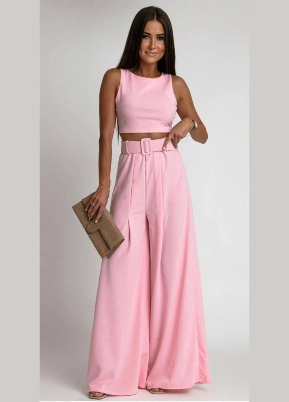 Жіночий костюм-двійка колір рожевий р.42 453581 New Trend (286329968)