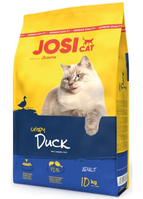 Crispy Duck (утка) сухой корм для кошек (27/9), 10 кг JosiCat (369929333)
