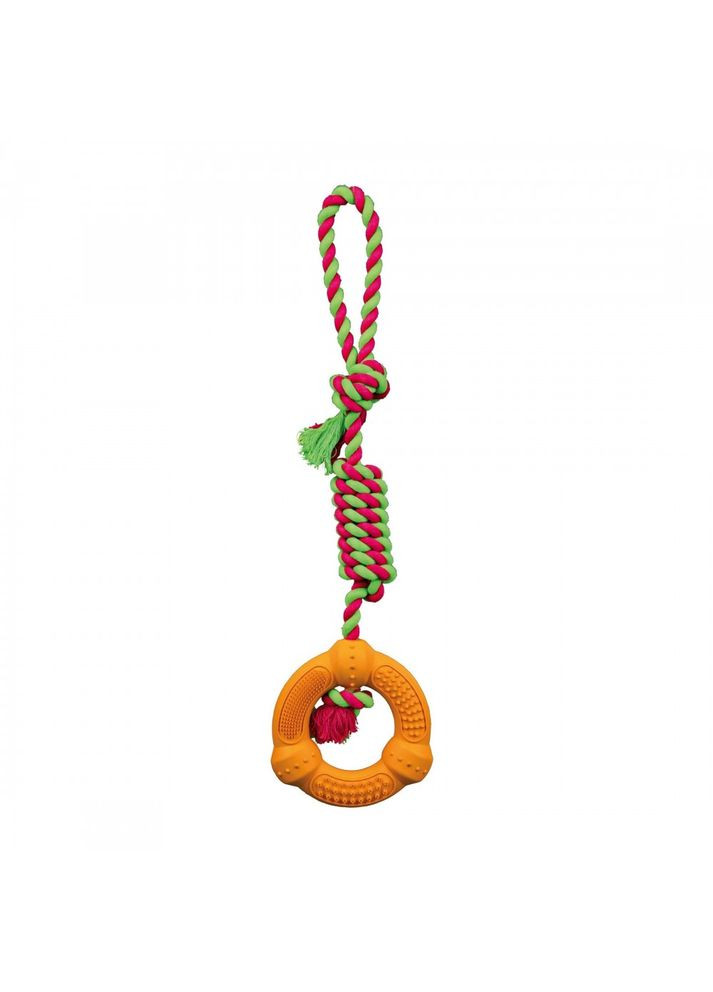 Игрушка для собак Кольцо на верёвке с ручкой, 41см/12см Trixie (292259494)