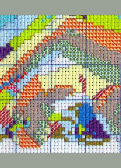 Набор для вышивания по нанесённой на канву схеме "We got married". AIDA 14CT printed 44*43 см Joy Sunday (313614603)