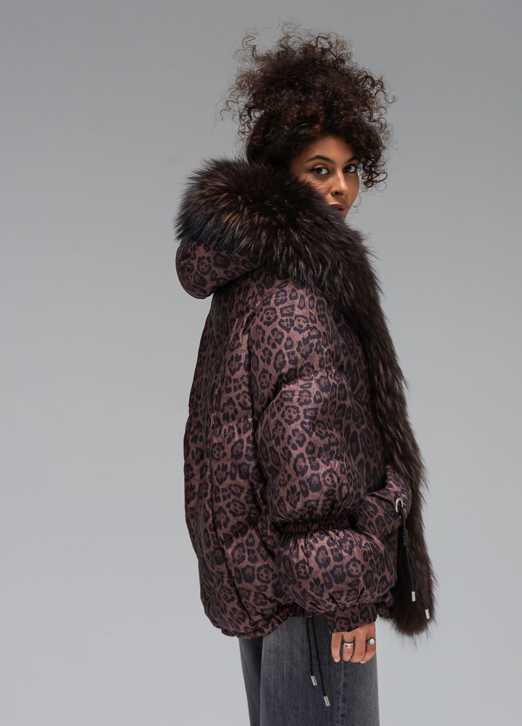 Коричневый зимний Пуховик Vo-tarun