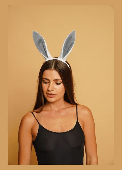 Меховые ушки зайца, Белые с серым OKOVA (315149177)