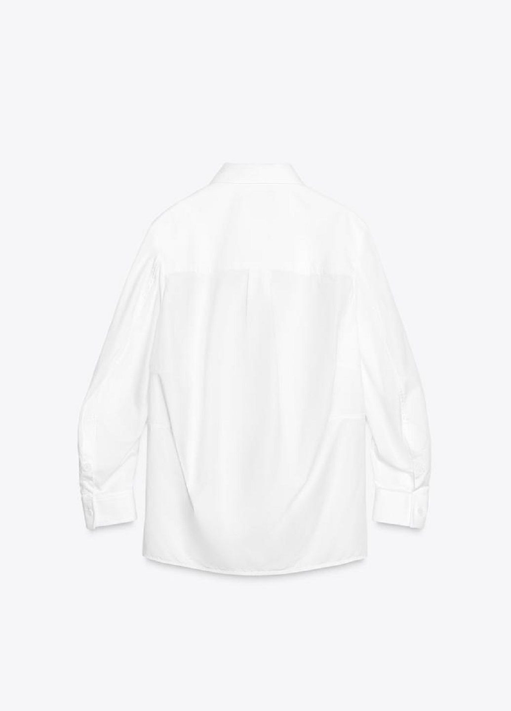 Белая рубашка однотонная Zara