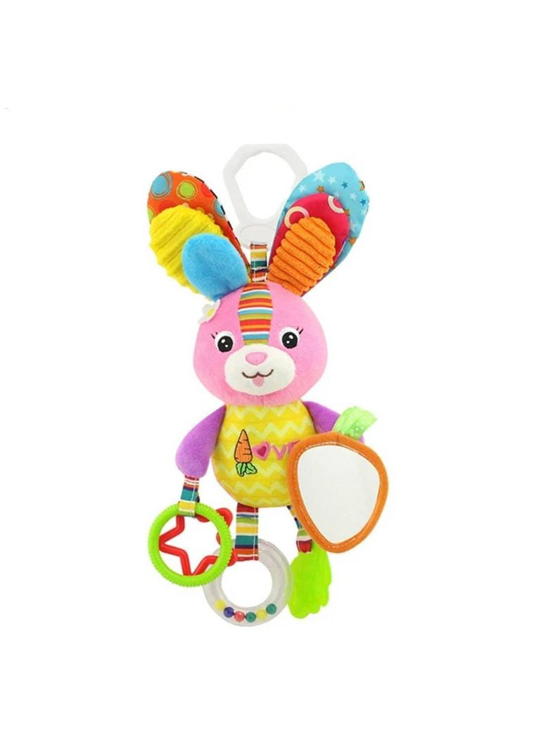 Мягкая развивающая игрушка-подвеска С 54396 Зайка Happy Monkey (327217286)