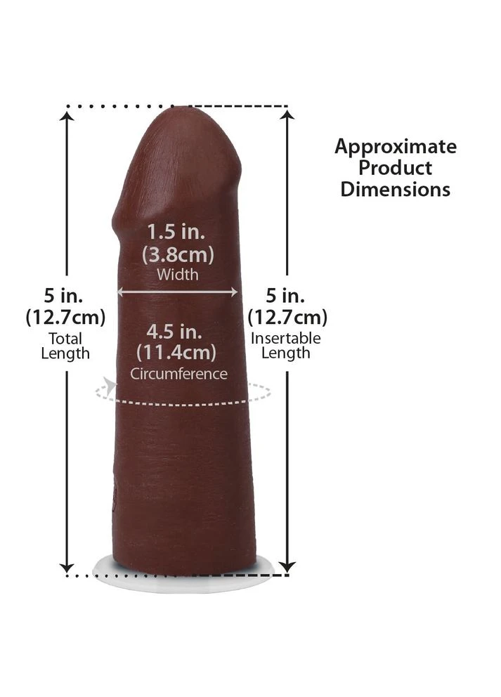 Фалоімітатор The Realistic Cock ULTRASKYN Inch Chocolate Doc Johnson (401494065)