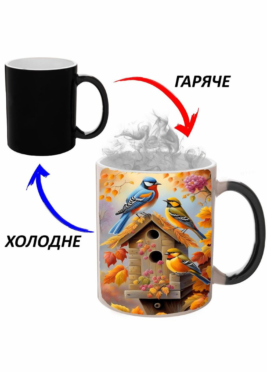 Чашка хамелон (кухоль, горнятко) із дитячим малюнком #120 Чорна 330 мл No Brand (323470899)