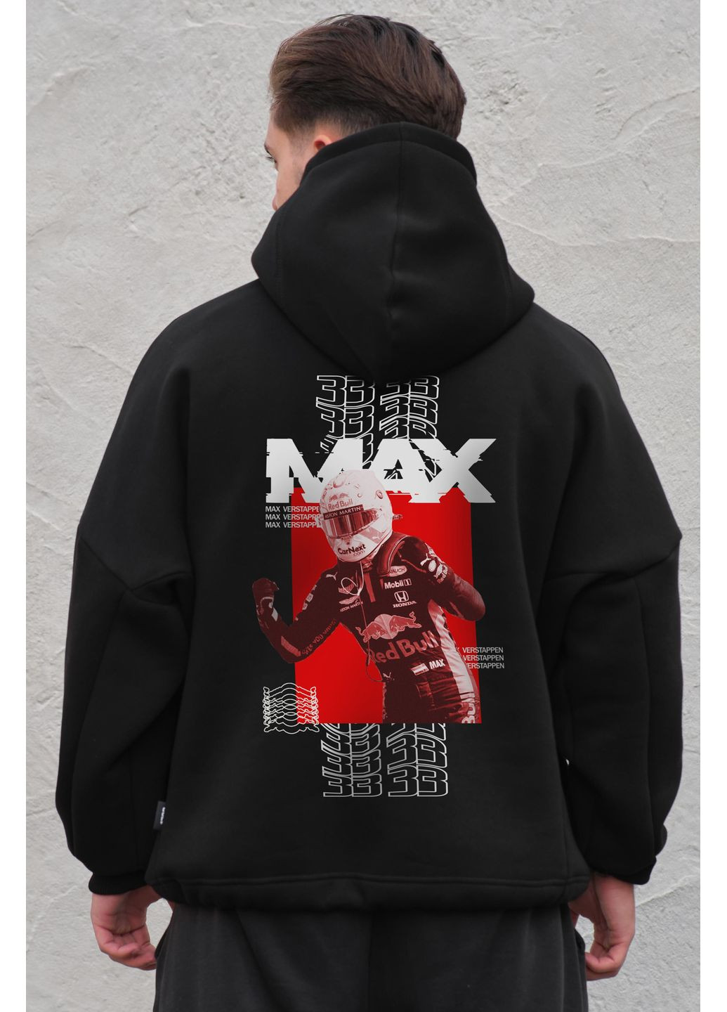 Чоловіче Оверсайз Худі Толстовка На Флісі З Капюшоном І Принтом Max Without (355802505)