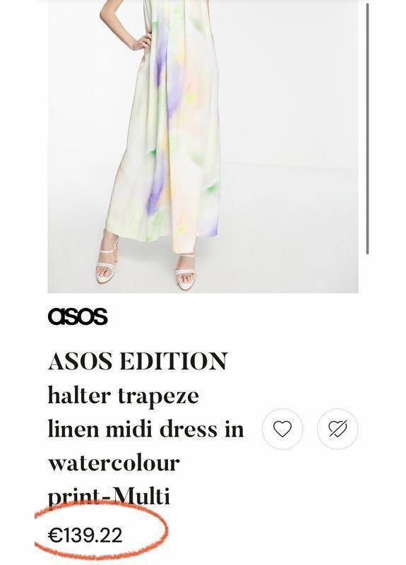 Комбинированное платье макси в аквапринт Asos