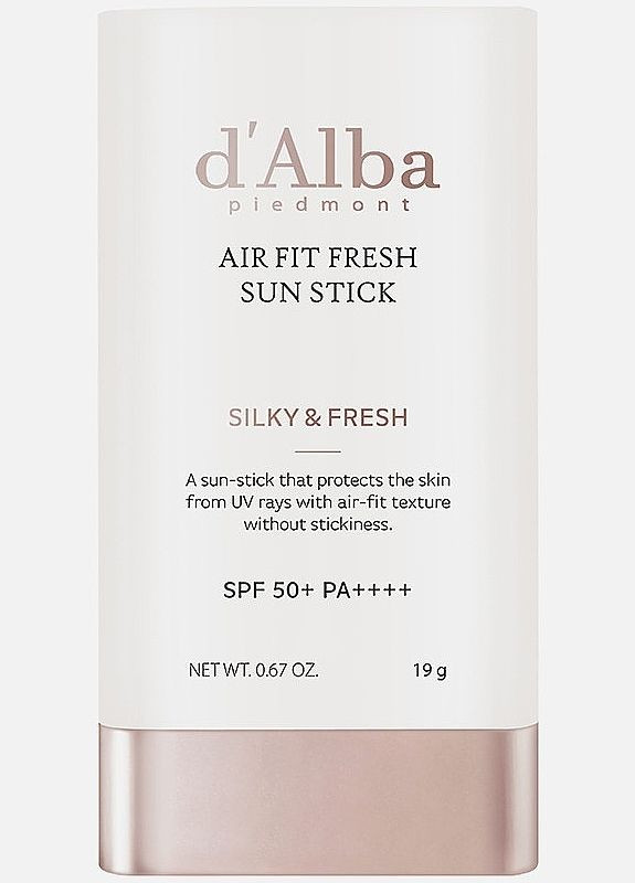 D'ALBA Минеральный солнцезащитный сток с высоким фактором защиты SPF 50+ PA++++ Air Fit Fresh Sun Stick 19g (2-1026734) — Крем, Южная Корея (369789357)