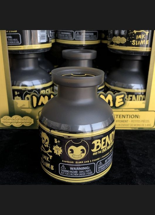 Бенди и Чернильная Машина Bendy and the Ink Machine Слайм с сюрприз фигуркой Чернильный слайм с загадочной фигуркой Shantou (296666368)