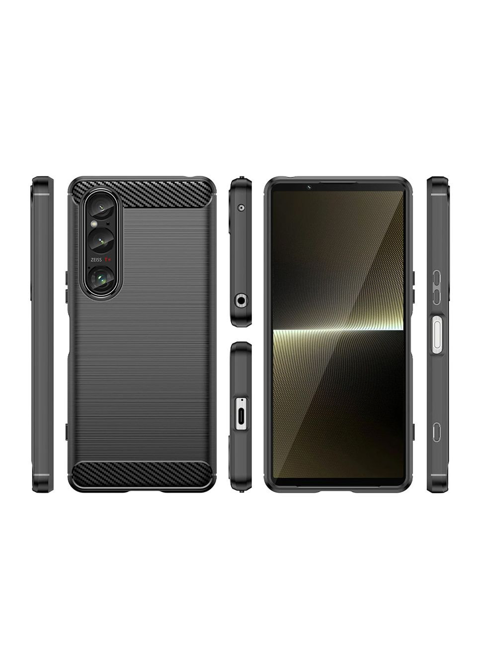 Чехол Carbon Fiber для Sony Xperia 1 VI Black Lenuo (366017442)