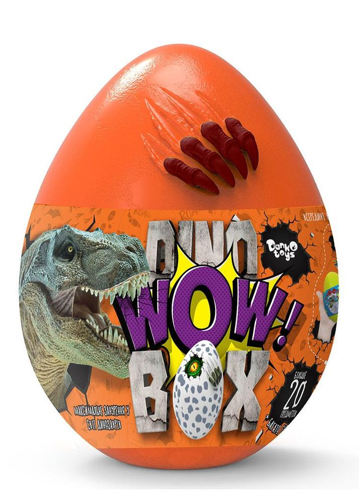 Яйце динозавра помаранчева творча творчість "Dino WOW Box" рус Danko Toys (318673746)