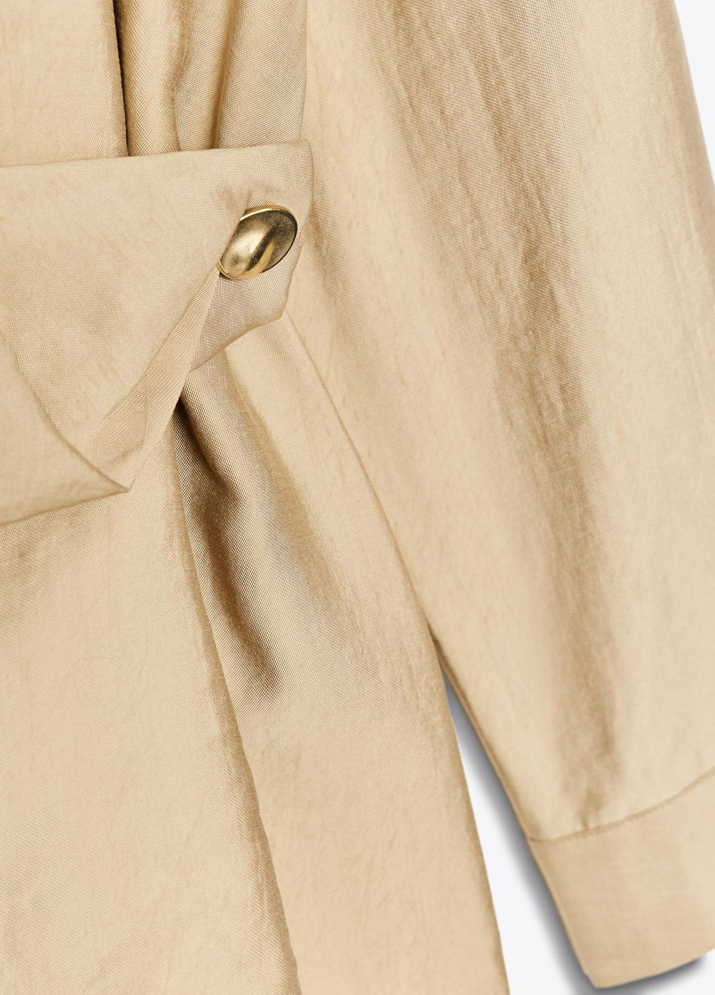 Песочная классическая рубашка однотонная Zara