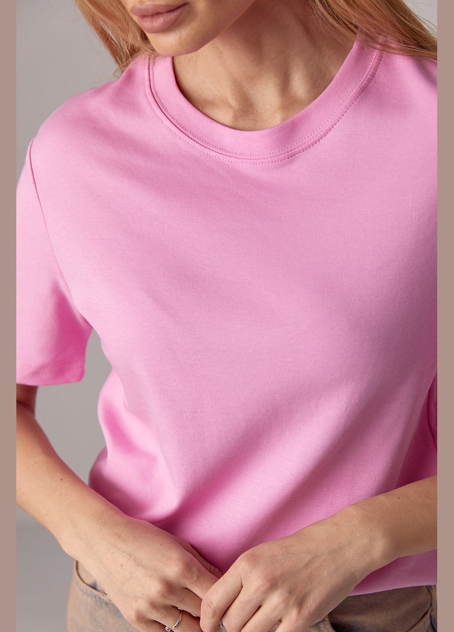 Базова однотонна жіноча футболка - гірчичний Lurex - (293292948)