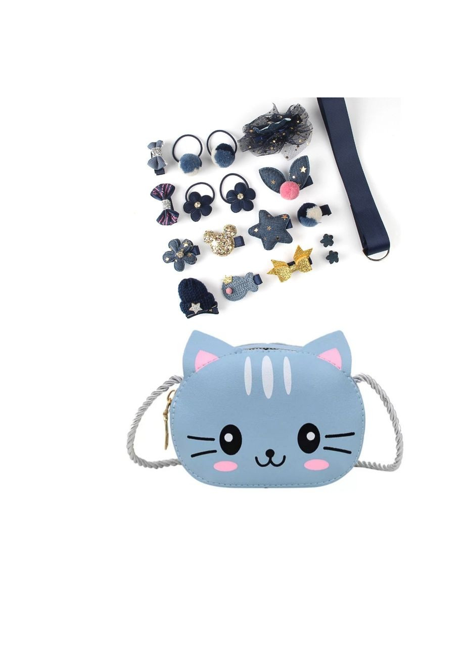 Набор детских шпилек резинок украшения подарок для девочки с сумочкой 13 PRC (334002203)