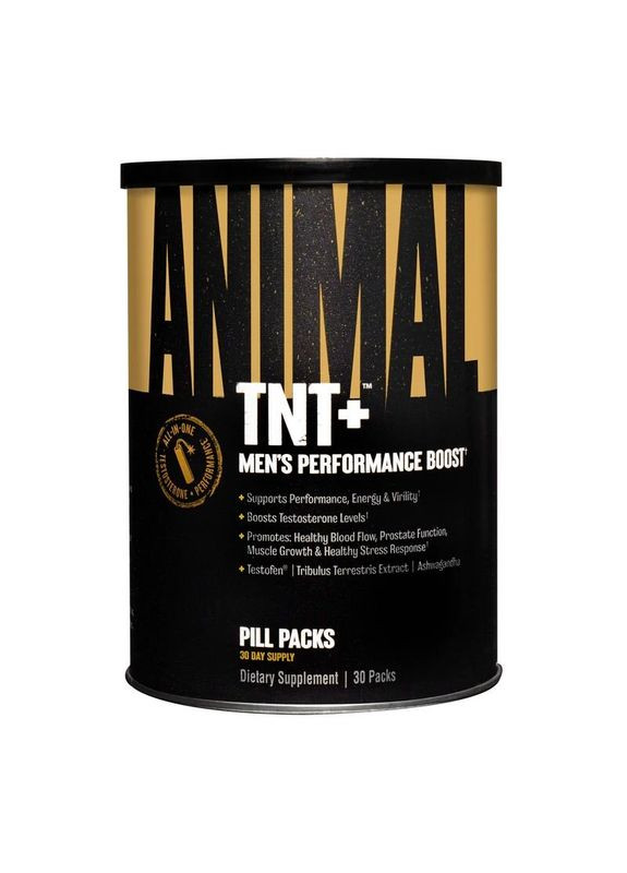 Стимулятор тестостерона Animal TNT+, 30 пакетиков Universal Nutrition (334703674)