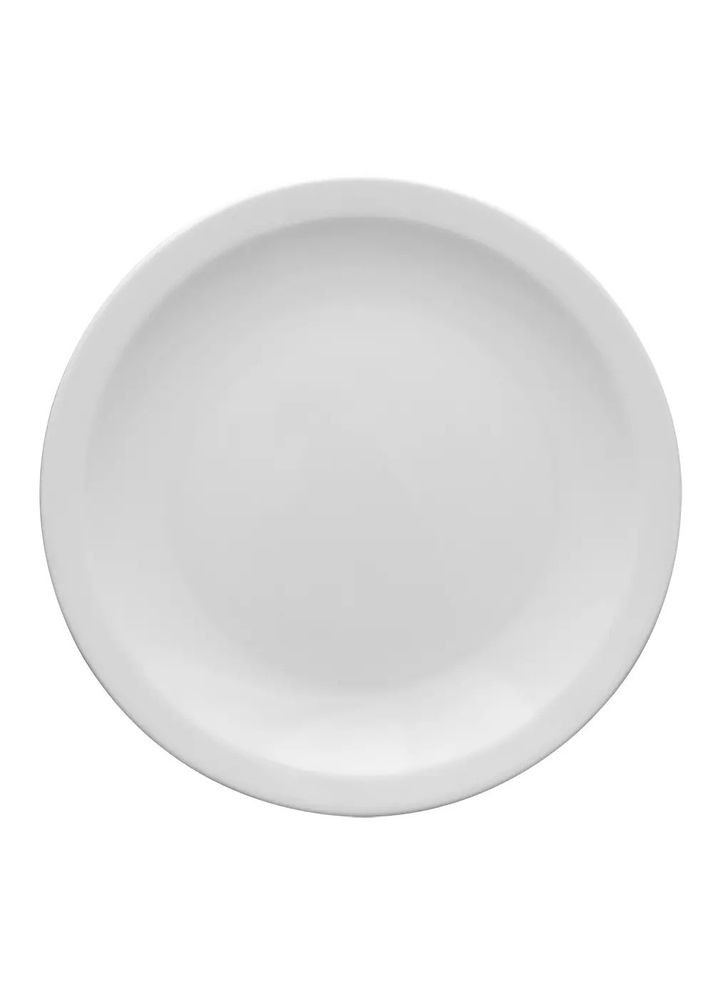 Порцелянова плоска тарілка універсальна біла дрібна Scandia 21 см 0931 Порцеляновий посуд для подачі Lubiana (308210822)