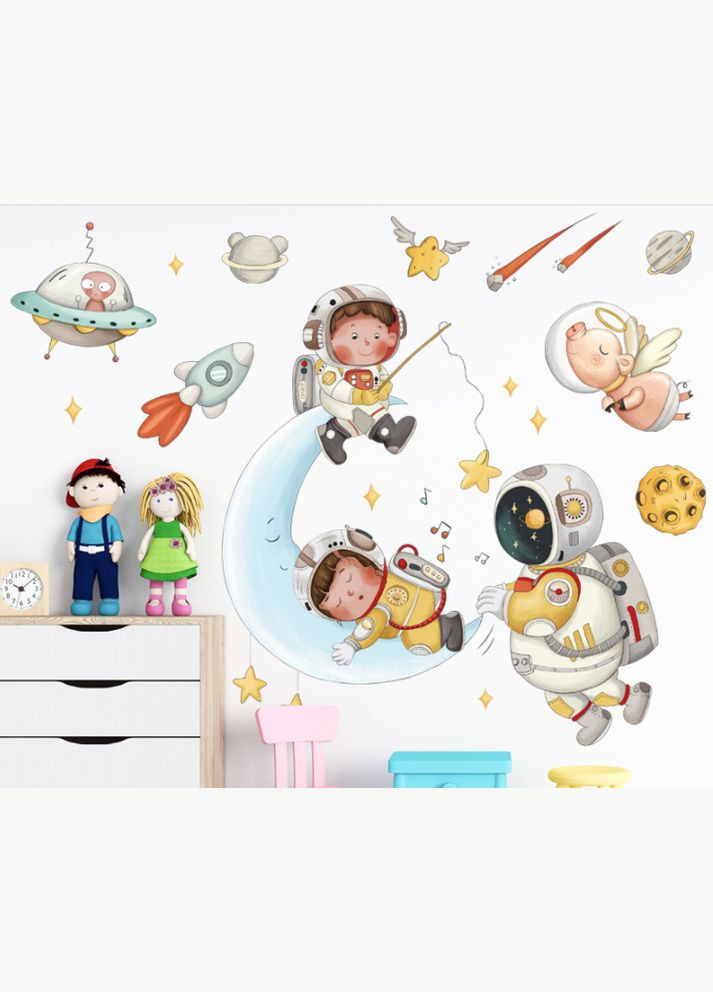 Наклейки в дитячу Космос для дітей (лист 60 х 90 см) Б365-2 TKYLQ-AB No Brand (302242934)