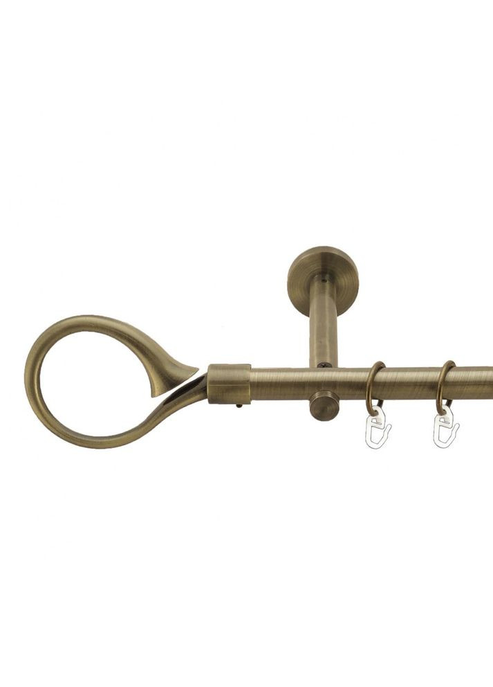 Карниз Скипта металлический однорядный цилиндр+профиль (16 см) гладкая труба Антик 19 мм 300 см (3999059) ORVIT (300847029)