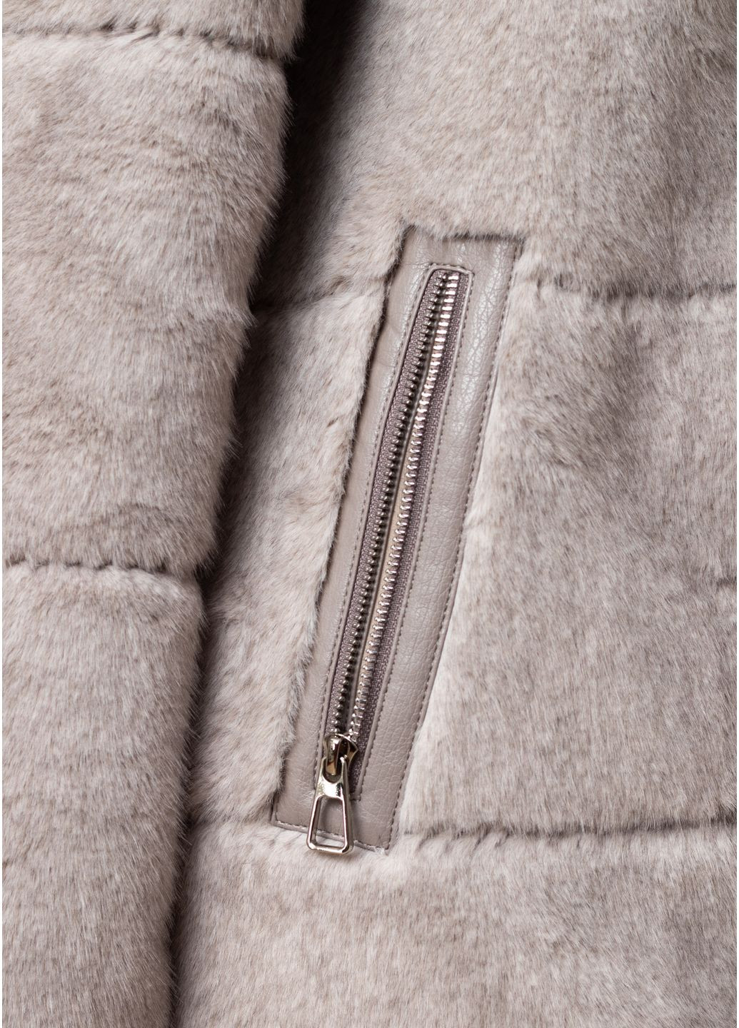 Серо-бежевый зимний Пуховик MissLynx