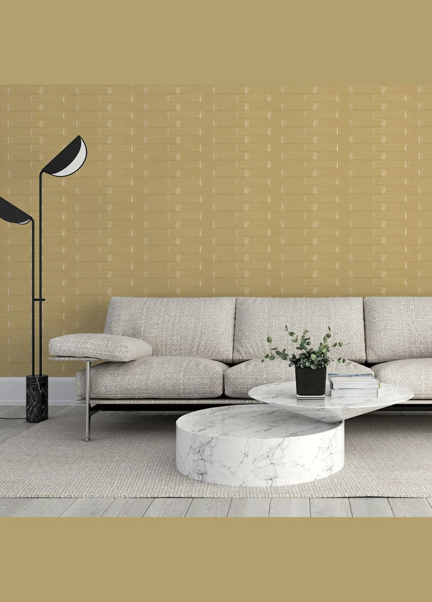3D панель самоклеюча кладка жовто-пісочна 770х700х7 мм (032) SW-00000010 Sticker Wall (298284572)