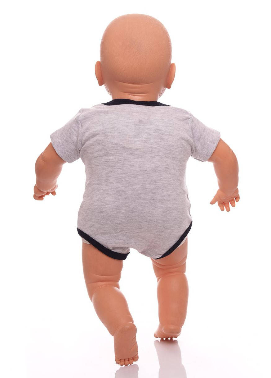 Сірий літній боді + шорти модний 56 см (30548) BABYKROHA