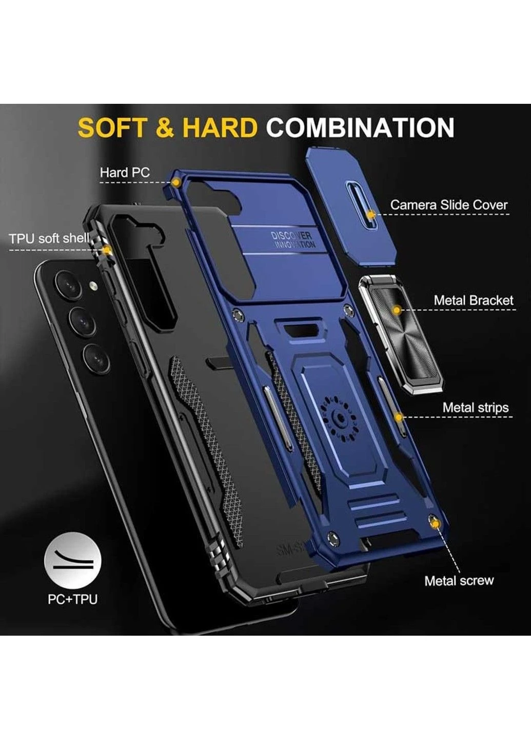 Ударопрочный чехол Camshield Army Ring для Samsung Galaxy S23 Epik (390654382)
