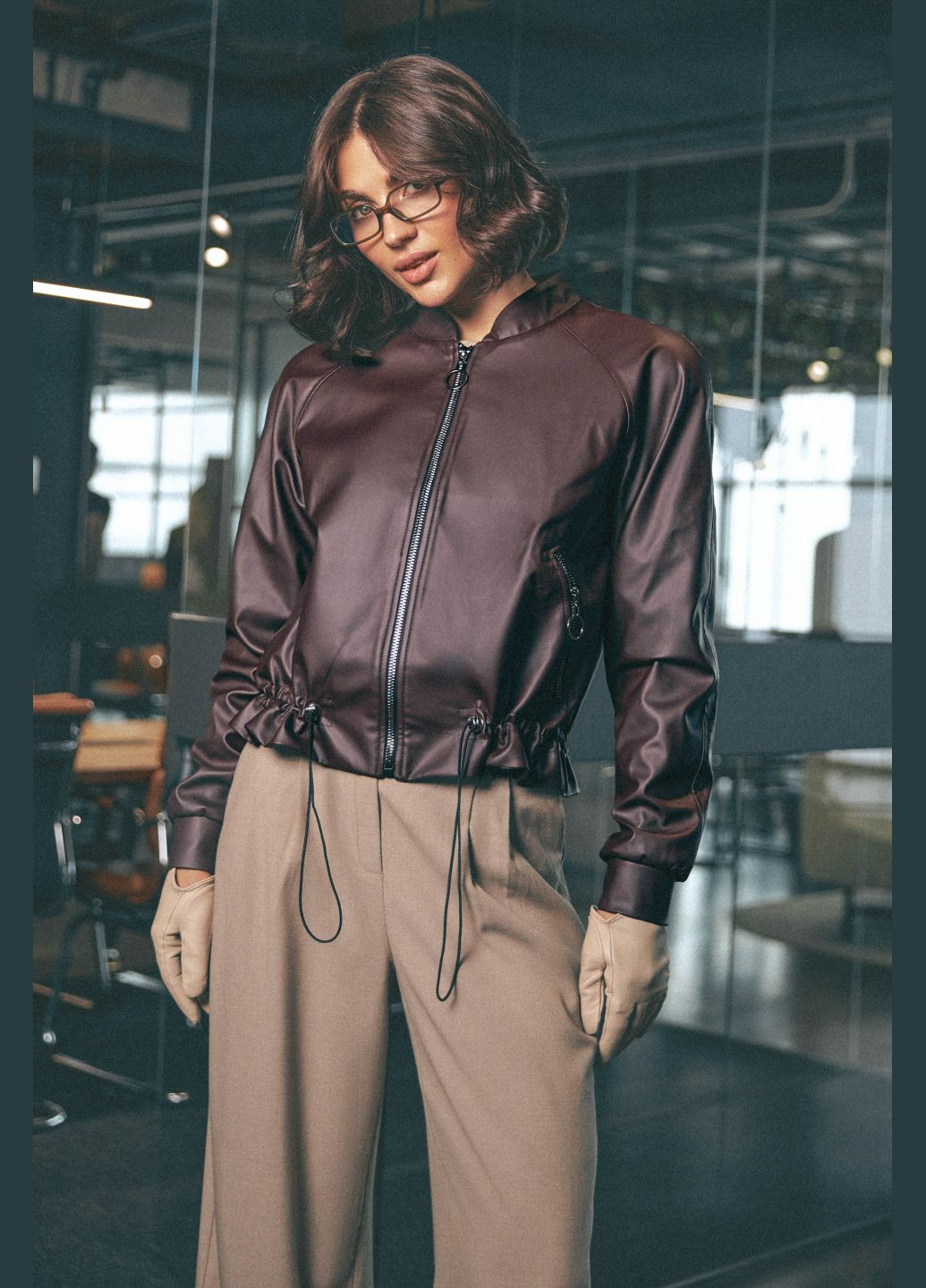 Темно-вишнева демісезонна куртка ST-Seventeen