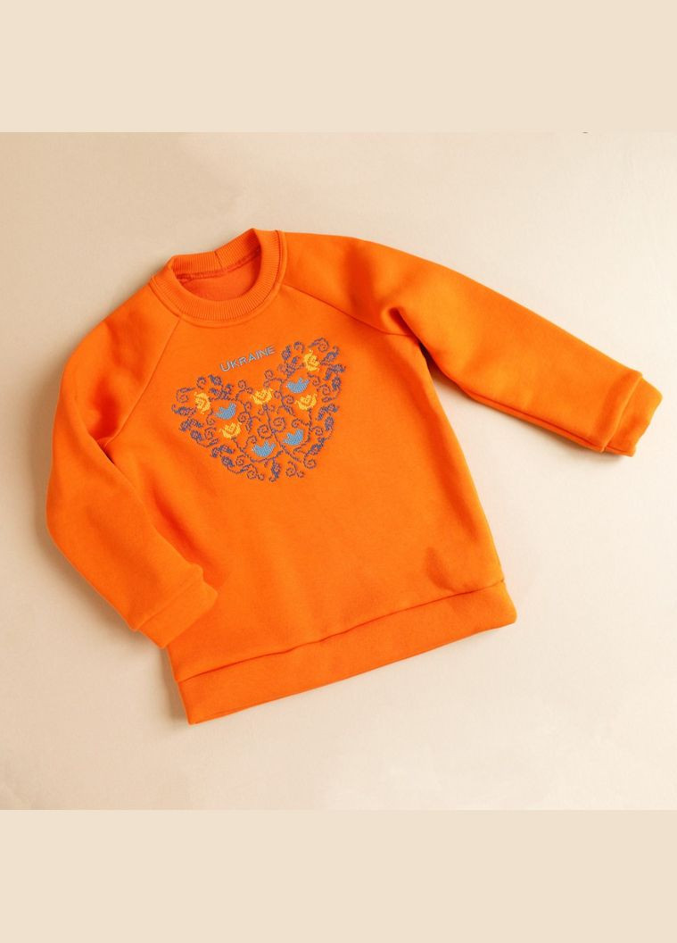 Теплый детский свитшот с вышитым сердцем Ukraine унисекс Ladan (301026327)