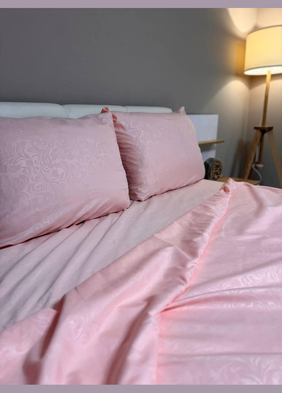 Комплект постільної білизни мікросатин Двоспалка Рожевий Е6001-51 (Е6001-51) No Brand (306633183)
