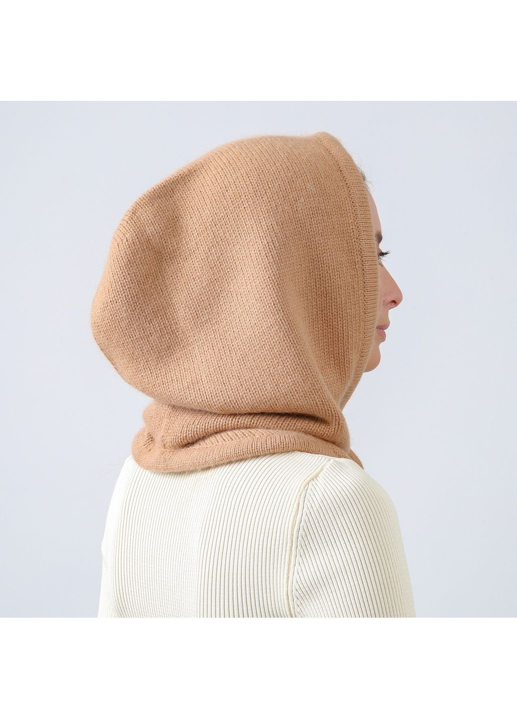 Капор женский ангора с вискозой коричневый ТИЛОПА LuckyLOOK 886-261 (352690944)