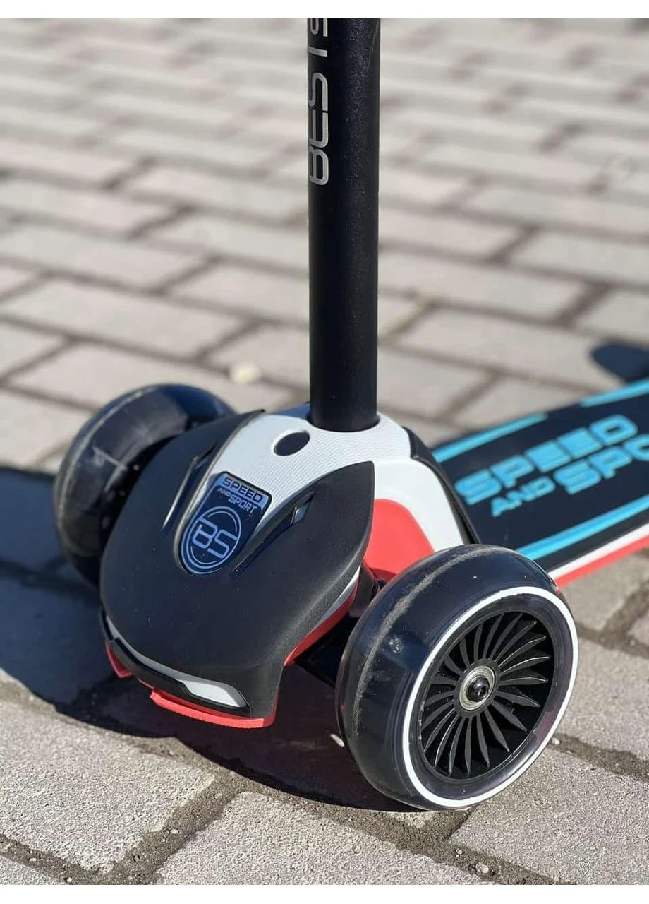 Самокат 3-х колесный Maxi Speed and Sport PU колеса с подсветкой до 70 кг Best Scooter (385605248)