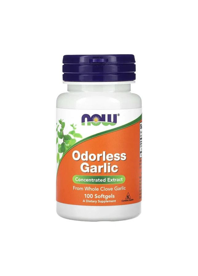 Часник без запаху екстракт Odorless Garlic 100 капсул Now Foods (361118774)