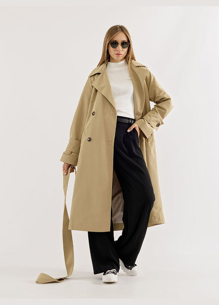 Женский плащ цвет бежевый CB-00228868 RUKAV демисезон (316032809)