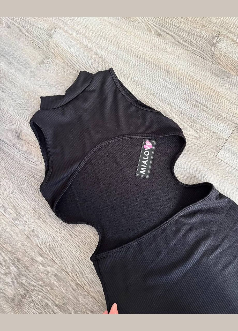 Женский комбинезон Avanti комбинезон-шорты однотонный чёрный спортивный, повседневный