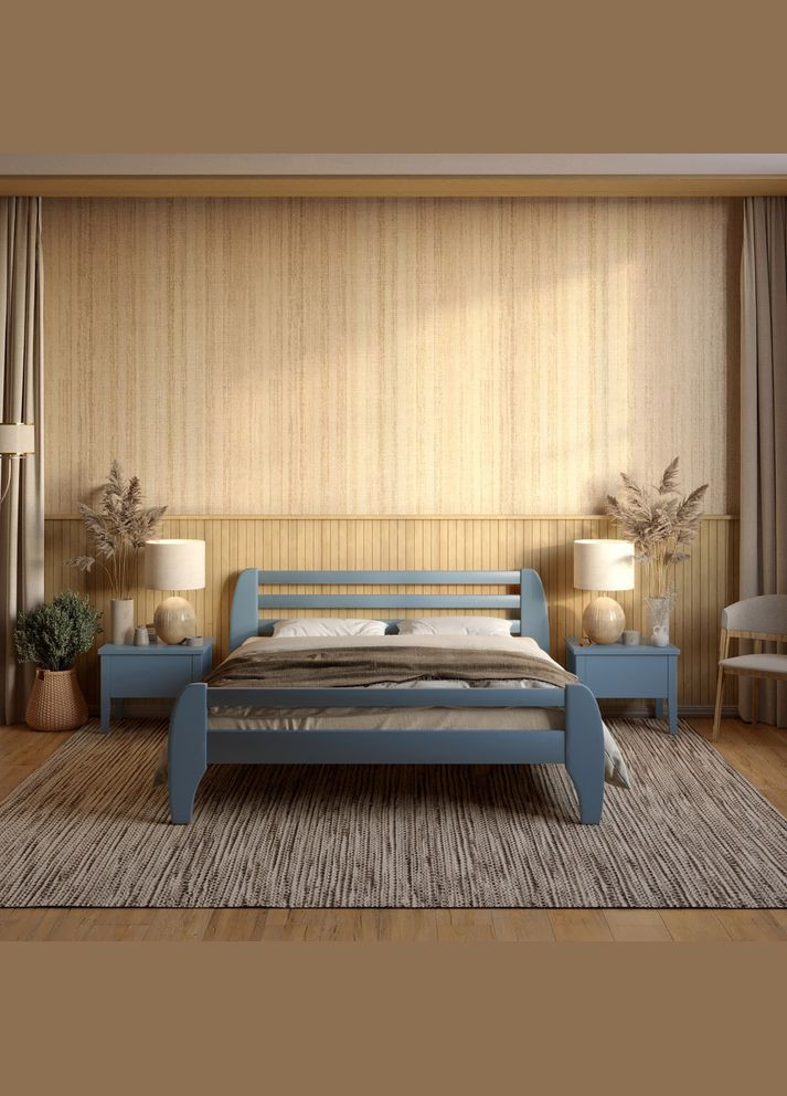 Односпальная деревянная кровать Милан (S7010R90B) 90х200 см (MBG-6439) Mebigrand (366088159)