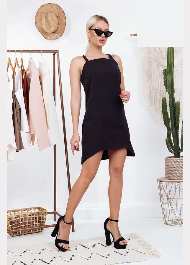 Зимний женский сарафан женский летний dv-1527 42, черный Sofia