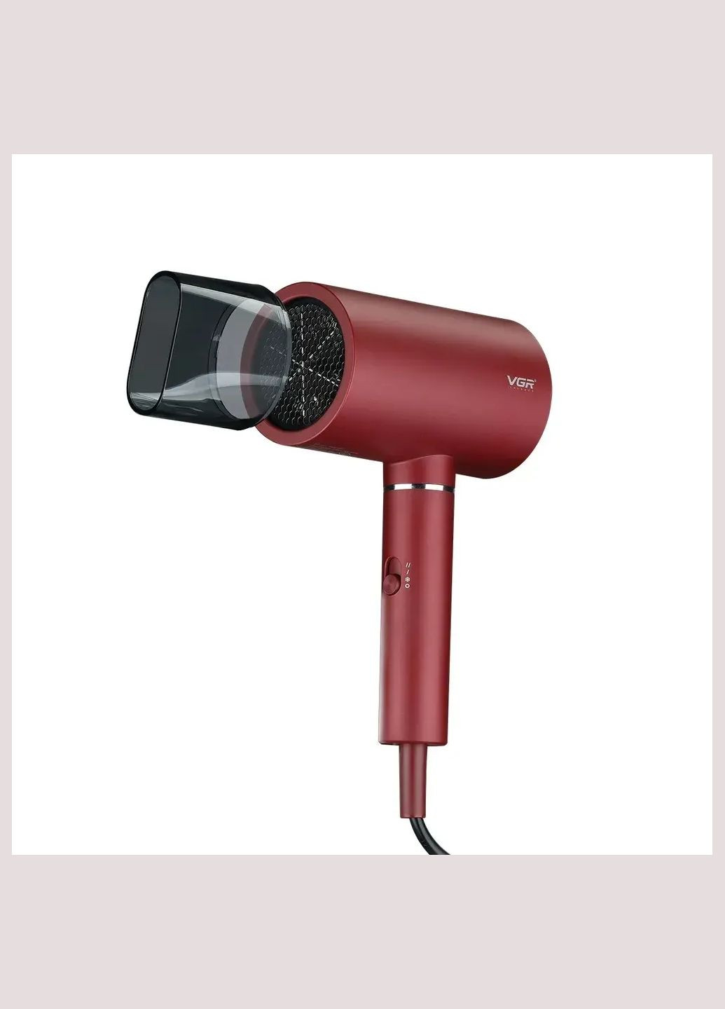Профессиональный фен для волос VGR V-431 мощностью 1600-1800 Вт красного цвета Intex (370978156)