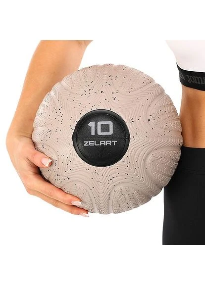 Слембол м’яч набивний для кросфіту і фітнесу Slam Ball FI-4905-10 10 кг d-24 см Чорний Zelart (375254844)