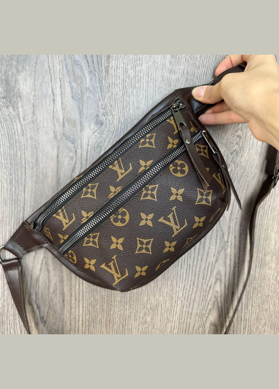 Женская сумка на грудь из экокожи с мягким ремешком малый коричневый (sku_1304) No Brand (330576918)