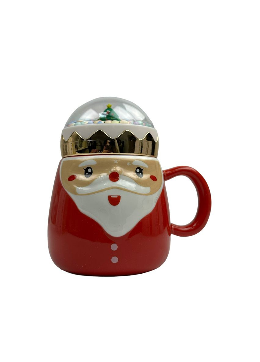 Кружка з кришкою новорічна Merry Сhristmas 3 90400 470 мл (уцінка) No Brand (348168651)
