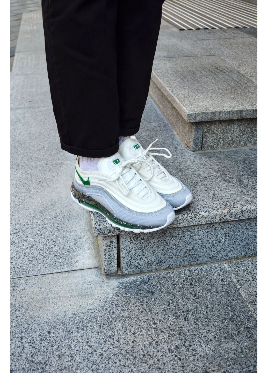 Черные демисезонные кроссовки мужские nike 97 terrascape white black найк аир макс 97 No Brand