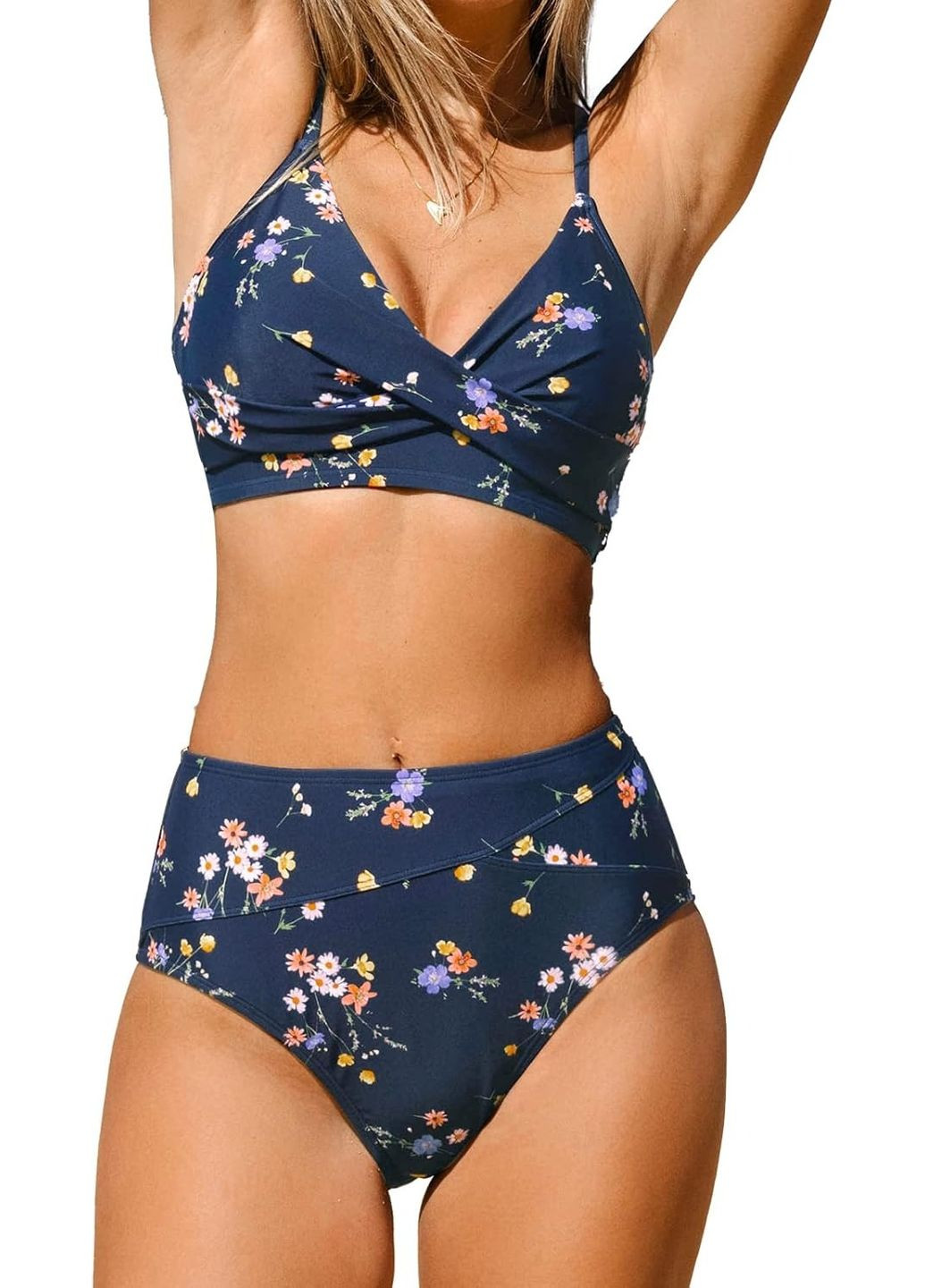 Темно-синій літній купальник CUPSHE