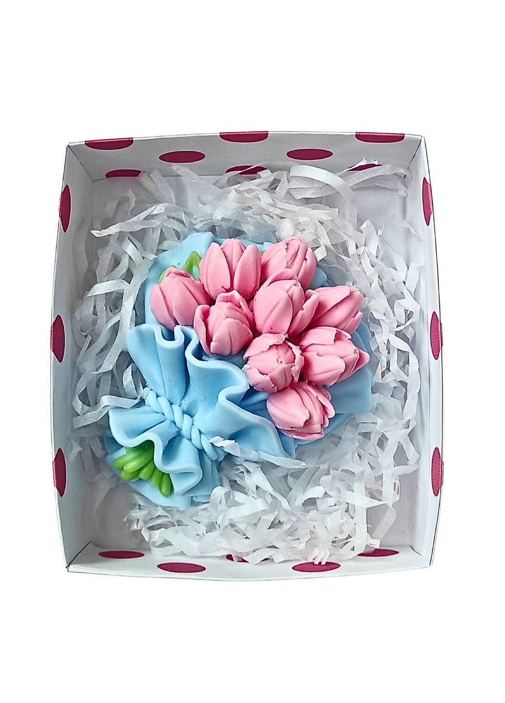 Мыло ручной работы на подарок женское в коробочке Букет тюльпанов Bila Lileya (280254962)