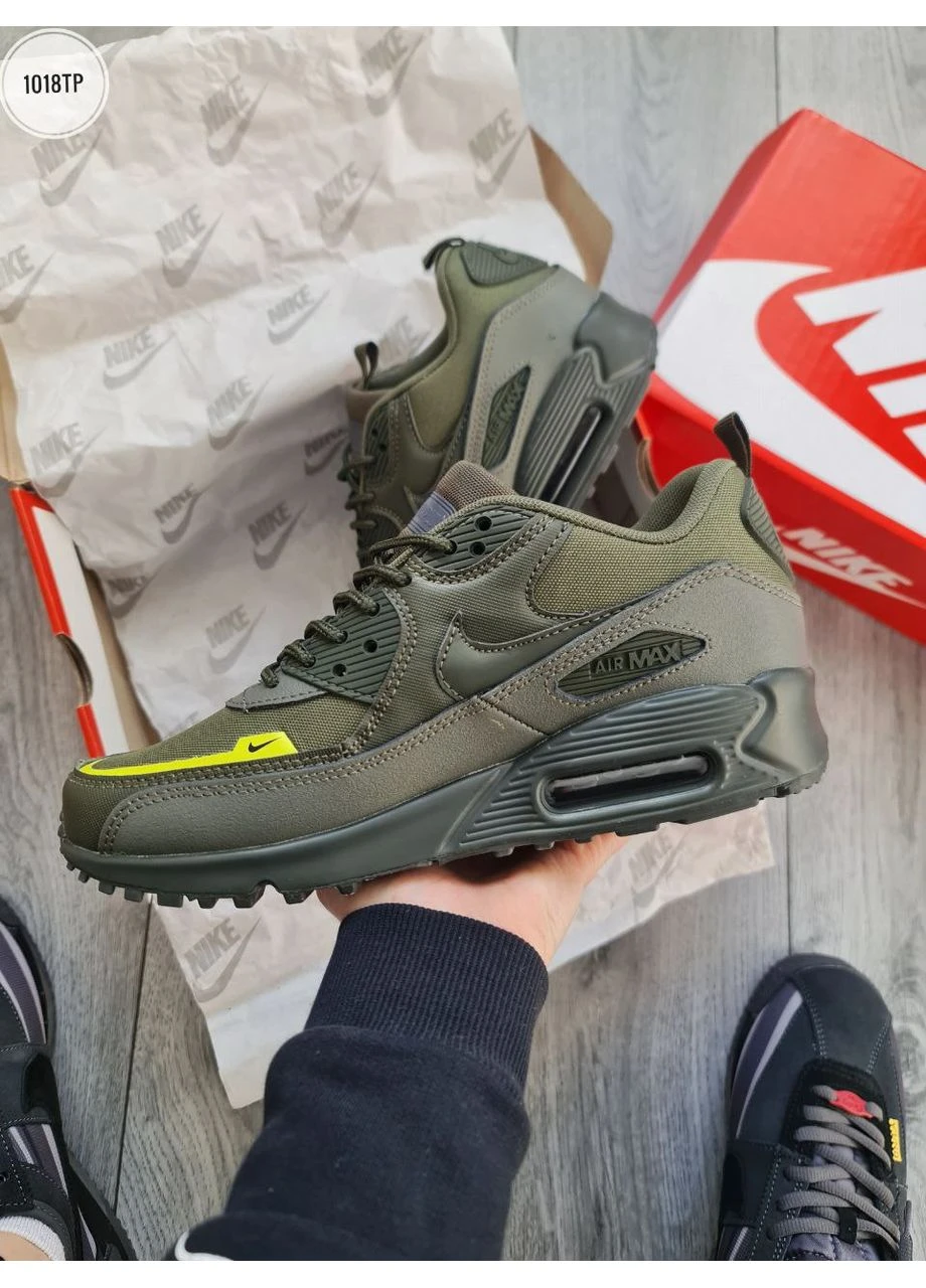 Зелені кросівки чоловічі nike air max 90 surplus khaki найк аір макс 90 зелені демісезон No Brand