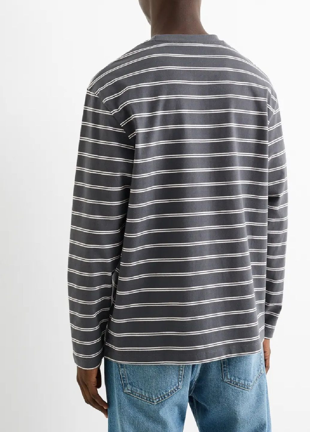 Серый демисезонный лонгслив C&A в полоску