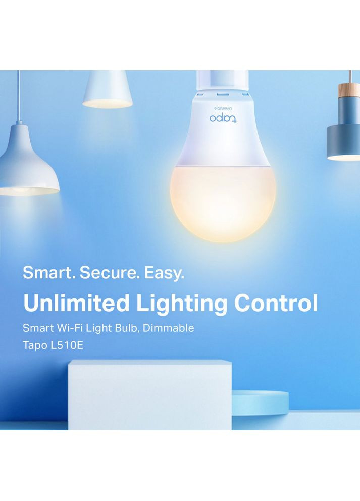 Умная LED Wi-Fi лампа с регулировкой Tapo L510E 2 шт. (TAPO-L510E-2-PACK) TP-Link (322936428)