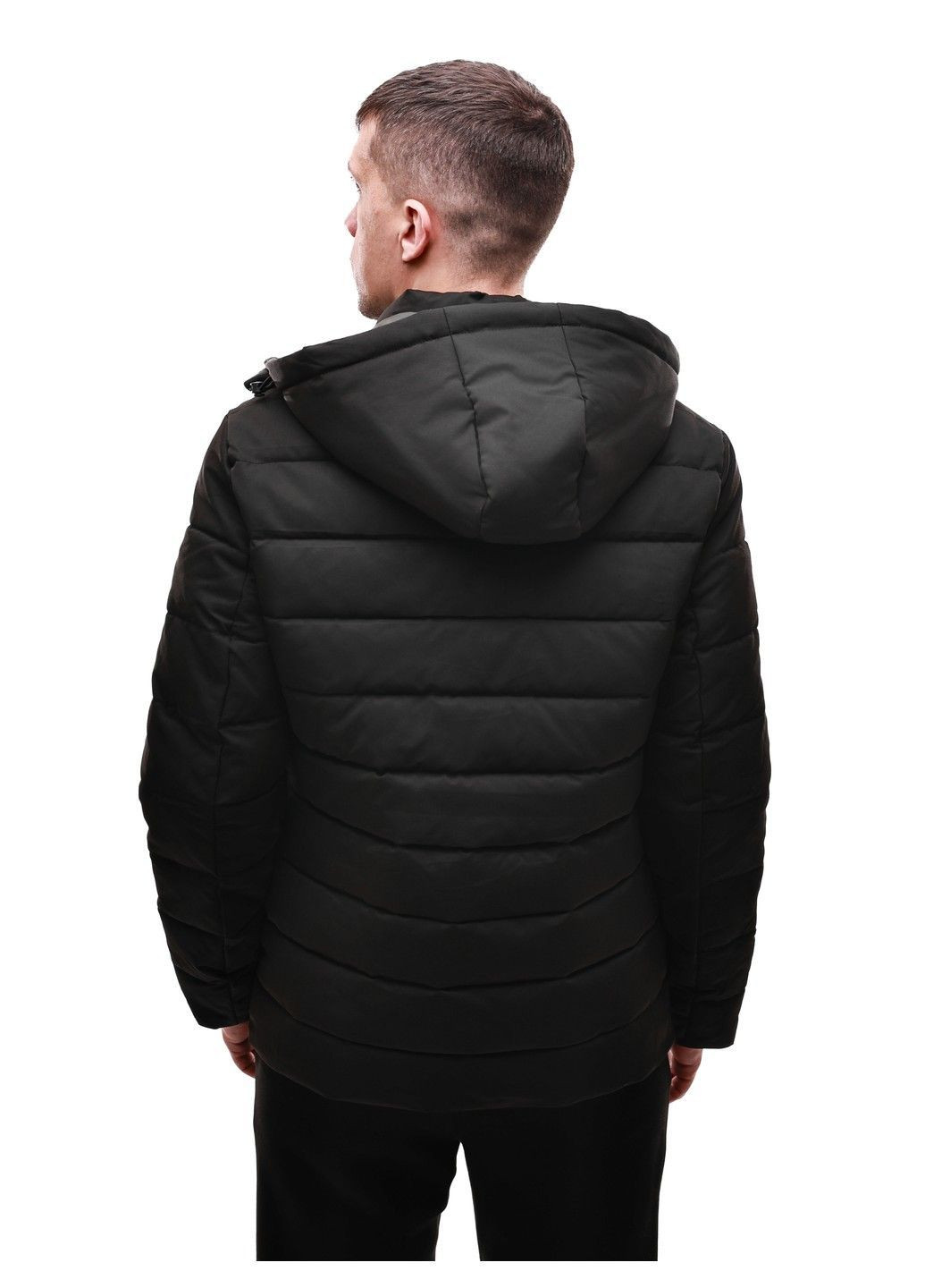 Чорна зимня куртка зимова чоловіча No Brand