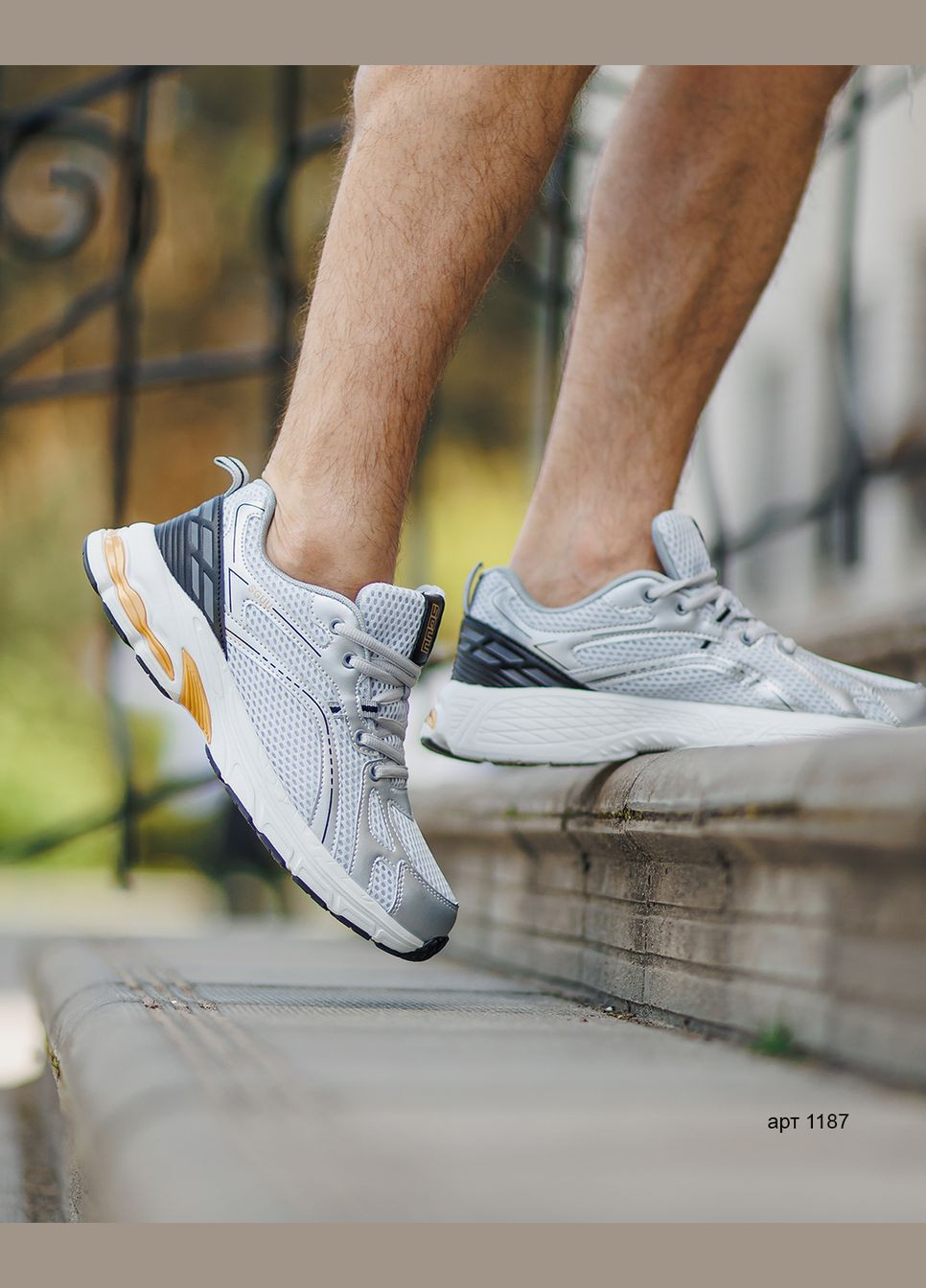 Серебряные летние кроссовки мужские Sayota Gel